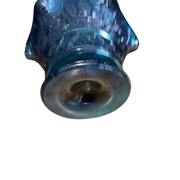 Vintage Fenton Carnival Glass Blue Bowl - Picture 14 of 16